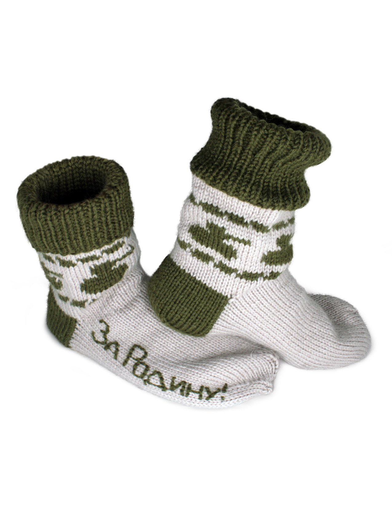 Зимние шерстяные мужские носки из толстой пряжи к 23 февраля. Ручная работа. Арт:2854.