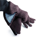 Элегантные вязаные мужские перчатки под нанесение